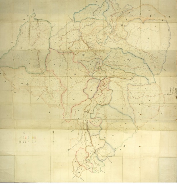 岐阜県図　全９舗（仮題）　製作者等不明