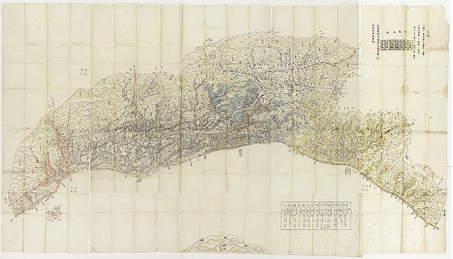 越後国大絵図　（仮題）　絵師版元など不明