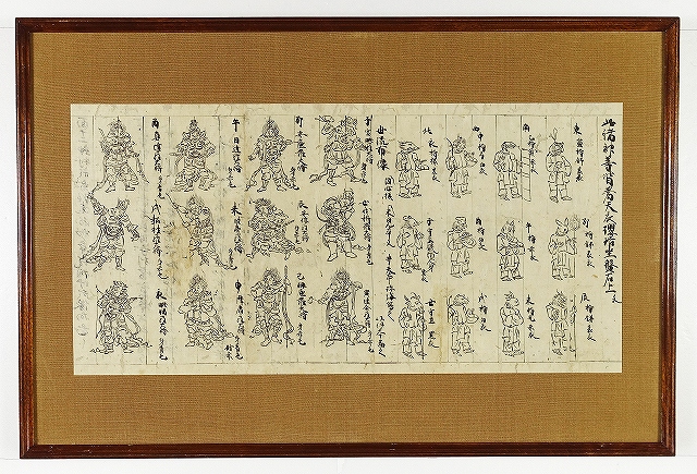 白描　十二支及び十二神将図像